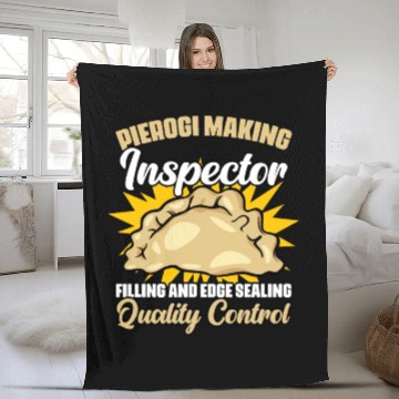 Discover Pierogi Making Funny Polish Dumpling Food Maker Fleece Blankets