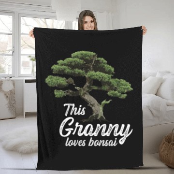 Discover Granny Loves Bonsai Granny Gift Fleece Blankets
