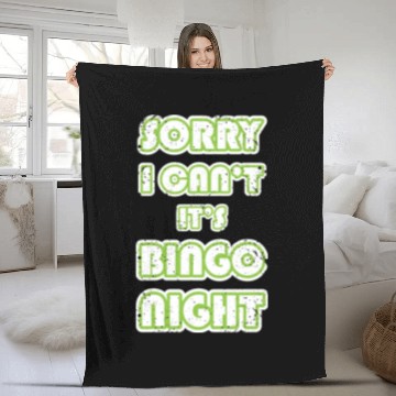 Discover Funny Bingo Lover Sorry I Cant Its Bingo Night Fleece Blankets