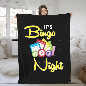 Discover Bingo Caller Gambler Bingo Player Its Bingo Night Fleece Blankets