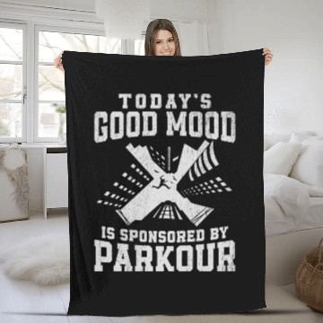 Discover Parkour Free Running Traceur Fleece Blankets