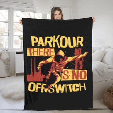 Discover Parkour Free Running Traceur Fleece Blankets