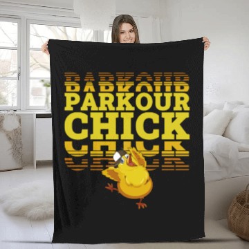 Discover Parkour Free Running Traceur Fleece Blankets