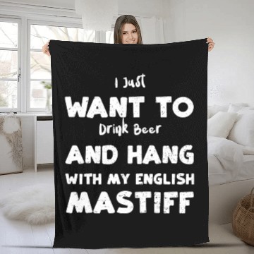 Discover I Just Want To Drink Beer And Ha... Fleece Blankets