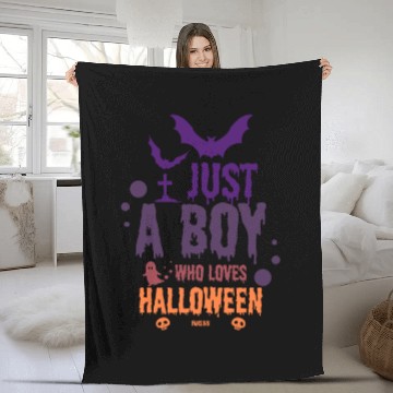 Discover Only a boy who loves Halloween Fleece Blankets