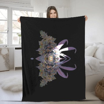 Discover Purple Weed Fleece Blankets