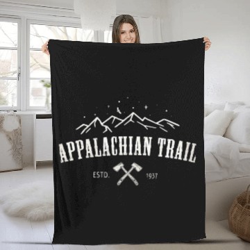 Discover Appalachian Trail AT USA Backpacking Camping Hikin Fleece Blankets