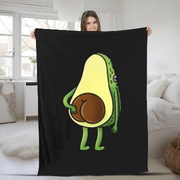 Discover Avocado Butt Avocado Lover Fleece Blankets