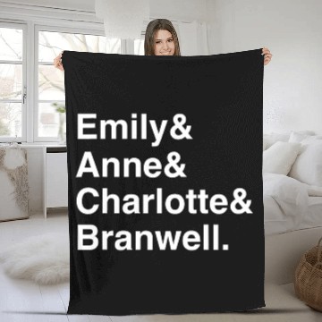 Discover Funny Emily Bronte Charlotte Bronte Bronte Sibling Fleece Blankets