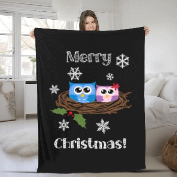 Discover Cute Christmas Fleece Blankets Merry Christmas Snowflakes Ow