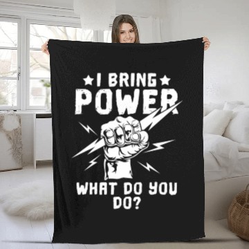 Discover Electrician Construction Electrician Fleece Blankets