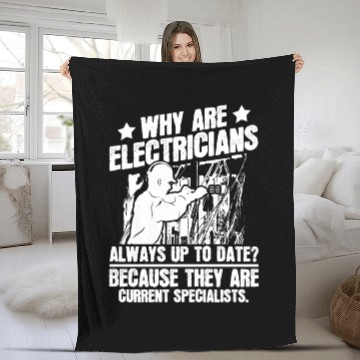 Discover Electrician Construction Electrician Fleece Blankets