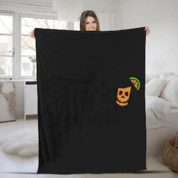 Discover Trick Or Tequila SVG Cut File Fleece Blankets