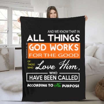 Discover Romans 828 Christian Fleece Blankets Bible Verse Faith Numbe
