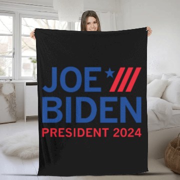 Discover Joe Biden President 2024 Fleece Blankets
