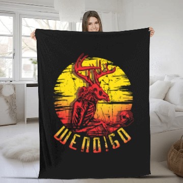 Discover Wendigo Folk Creature Halloween Cryptid Fleece Blankets