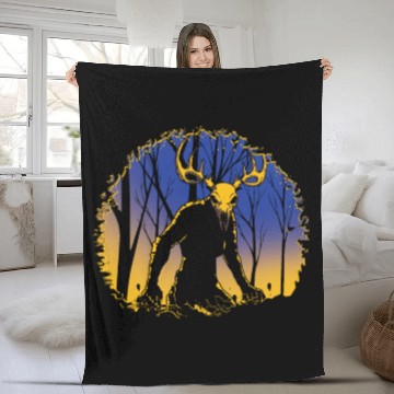 Discover Wendigo Folk Creature Forest Cryptid Halloween Fleece Blankets