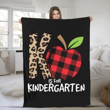 Discover K Is For Kindergarten Cheetah Back To School Fleece Blankets