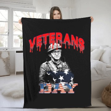 Discover Veterans Day Fleece Blankets