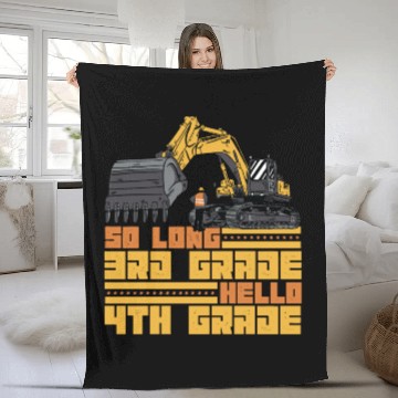 Discover So Long 3rd Grade Hello 4th Grade Student Boys Fleece Blankets