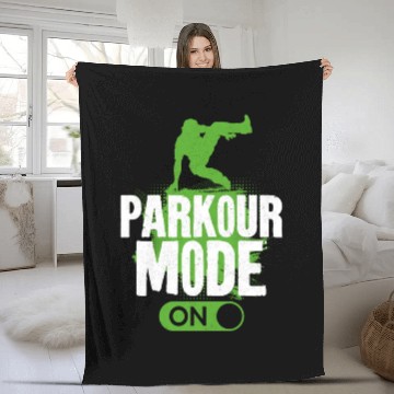 Discover Parkour Free Running Traceur Fleece Blankets