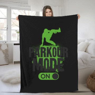 Discover Parkour Free Running Traceur Fleece Blankets