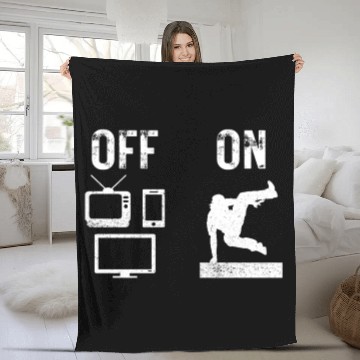 Discover Parkour Free Running Traceur Fleece Blankets