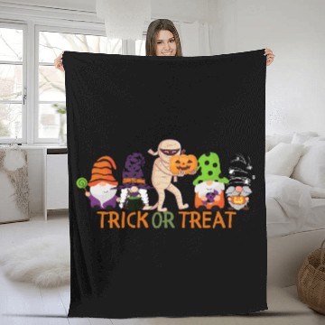 Discover Trick or Treat Gnomes Fleece Blankets