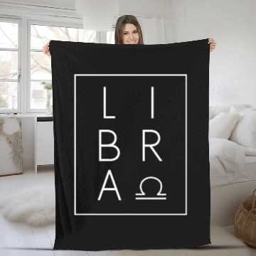 Discover Libra Zodiac Sign Astrology Birthday Fleece Blankets