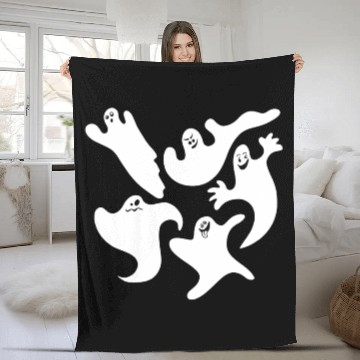 Discover Halloween Ghosts Fleece Blankets