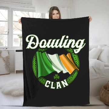 Discover Dowling Surname Irish Last Name Ireland Flag Fleece Blankets