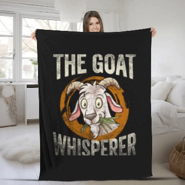 Discover The Goat Whisperer Funny Goat Lover Farmer Fleece Blankets