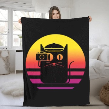 Discover Camera Photography Retro Photo for Photographer Fleece Blankets