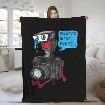 Discover Sad Photo Camera Crying Photographer Joke Gift Pho Fleece Blankets
