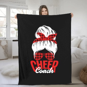 Discover Funny Cheer Couch Cheerleading Cheerleader Coach Fleece Blankets