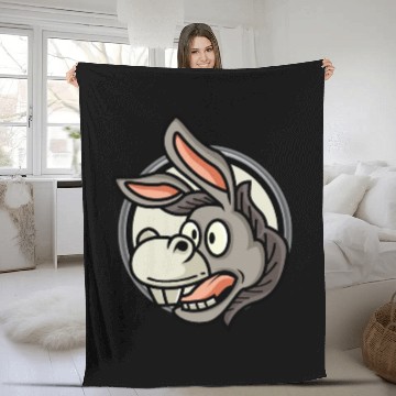 Discover Funny Donkey Farmer Gift Fleece Blankets