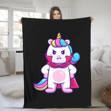 Discover Unicorn Vampire - Halloween Fleece Blankets
