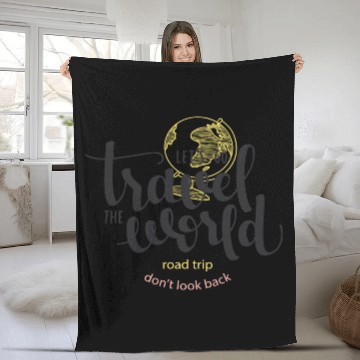 Discover Travel World Fleece Blankets
