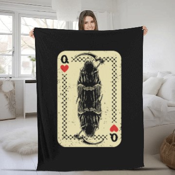 Discover Santa Muerte Calavera Mexico Skeleton Poker Card D Fleece Blankets