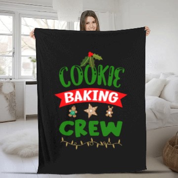 Discover Cookie Baking Crew Fleece Blankets
