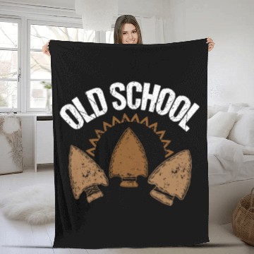 Discover Old School Arrowhead Archery Fleece Blankets