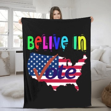 Discover USA Election Fleece Blankets