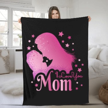 Discover I Love you MOM ! Fleece Blankets