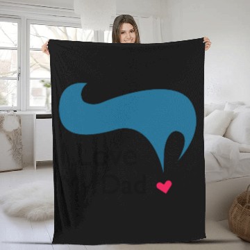 Discover I love my Dad ! Fleece Blankets