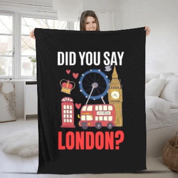 Discover London Fleece Blankets