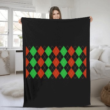 Discover Argyle Christmas Fleece Blankets