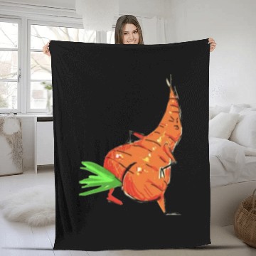 Discover Thicc Carrot Fleece Blankets