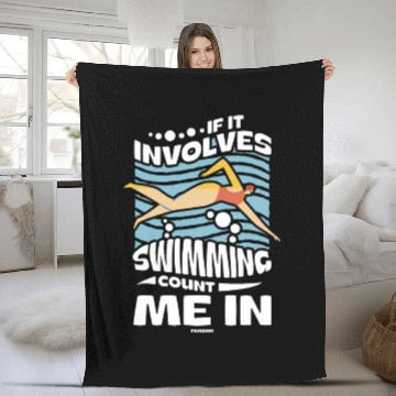 Discover Swimming lifeguard swimming course outdoor pool gi Fleece Blankets