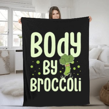 Discover Body By Broccoli Vegetarian Veggies Vegan Fleece Blankets