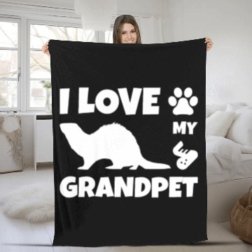Discover I Love My Grandpet Ferret Fleece Blankets